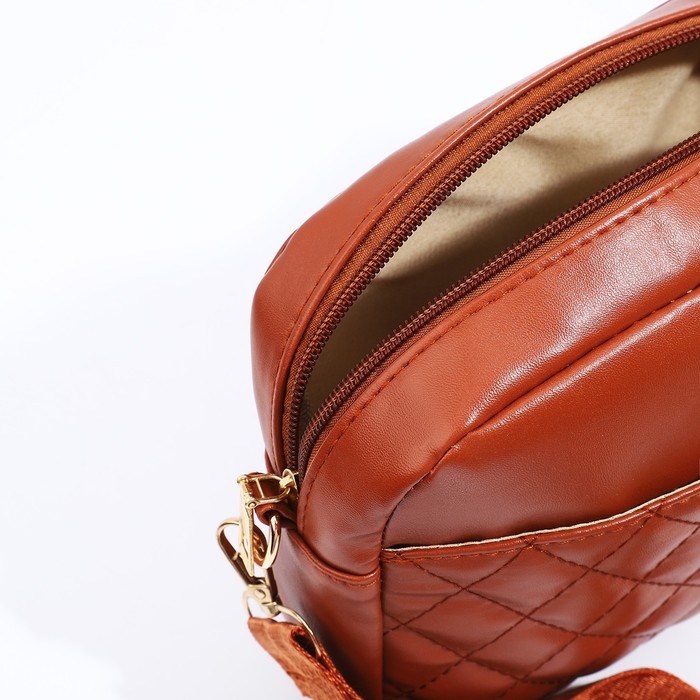 Сумка кросс-боди на молнии, цвет рыжий Сумка кросс-боди на молнии, цвет рыжий