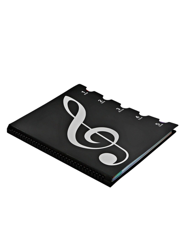 Нотная папка - 20 файлов 40 листов черная Нотная папка - 20 файлов 40 листов черная
