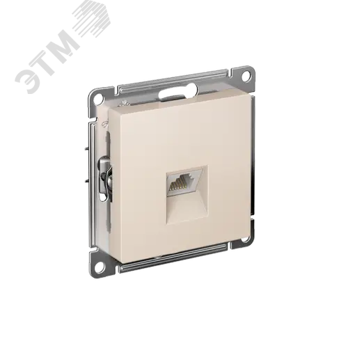 Розетка ATLASDESIGN компьютерная RJ45 механизм бежевый