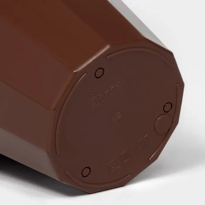 Горшок для цветов с поддоном «Доляна. Эрика», 700 мл, пластиковый, коричневый Горшок для цветов с поддоном «Доляна. Эрика», 700 мл, пластиковый, коричневый