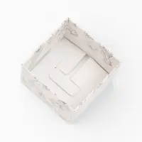 Коробка самосборная &laquo;ЧБ цветы&raquo;, размер 12.5&times;12.5&times;8 см, микрогофрокартон