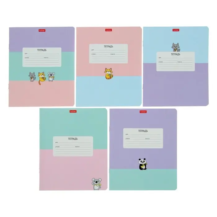 Тетрадь 12 листов в линейку Calligrata Friends, обложка мелованный картон, скругленные углы, поля, блок 65 г/м&sup2;, МИКС