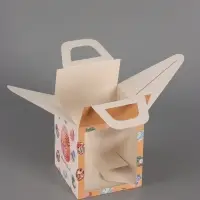 Пасхальная коробочка с окном "Расписные яйца" 15 х 15 х 18 см