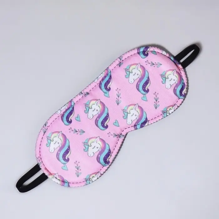 Маска для сна «Единороги», 19.5×8.5 см, резинка одинарная, рисунок МИКС