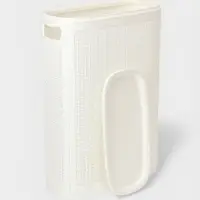 Плетёная корзина для белья с крышкой "Лён" 45л 43×20×60см, цвет белый Плетёная корзина для белья с крышкой "Лён" 45л 43×20×60см, цвет белый