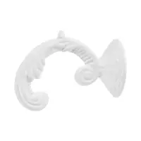 Крючок для штор ТУНДРА KS002, однорожковый, цвет белый, 2 шт Крючок для штор ТУНДРА KS002, однорожковый, цвет белый, 2 шт