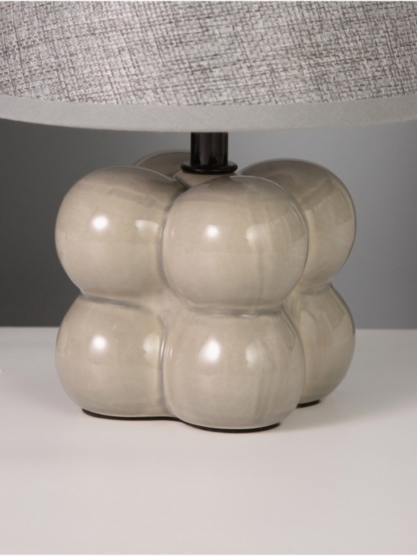 Лампа настольная Лампа настольная "Бабл" 40Вт Е14 серый 18х18х26см