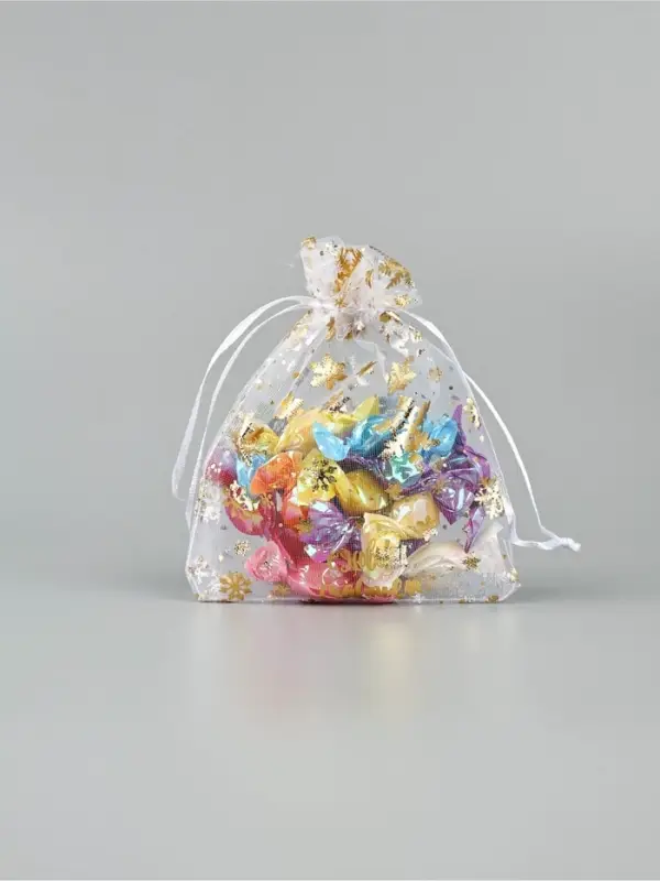 Набор мешков &laquo;С Новым счастьем!&raquo;, органза 10 шт  10 х 12 см