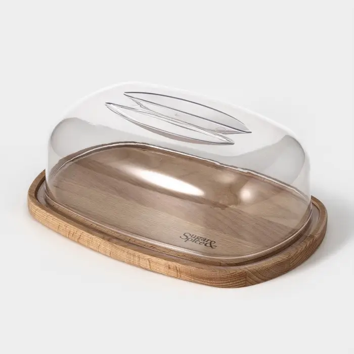 Хлебница Rosemary, 27&times;18.5&times;10 см, пластик, деревянное дно