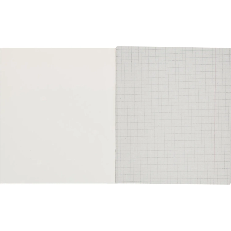 Тетрадь общая А5,48л,кл,скоб,офсет-2 Ice фиолет/красная