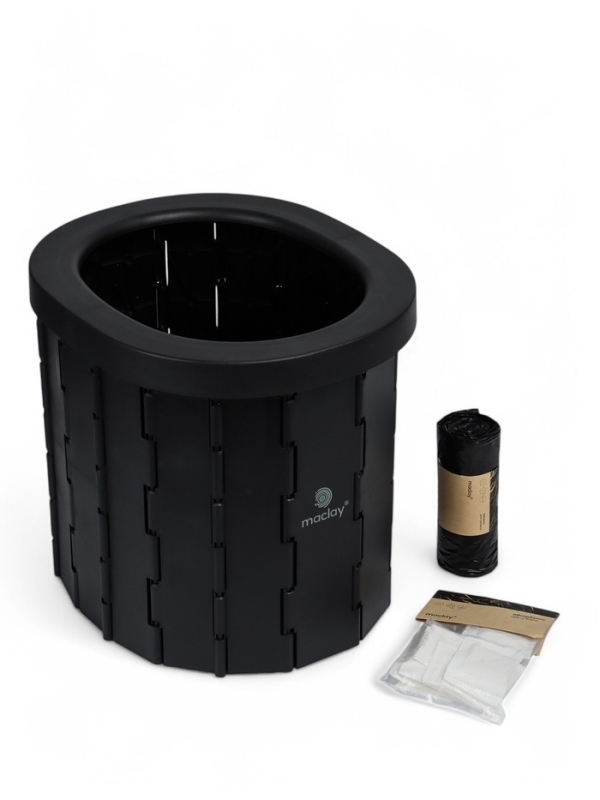 Туалет складной туристический Maclay, комплект: 15 мешков, 12 пакетов абсорбента Туалет складной туристический Maclay, комплект: 15 мешков, 12 пакетов абсорбента