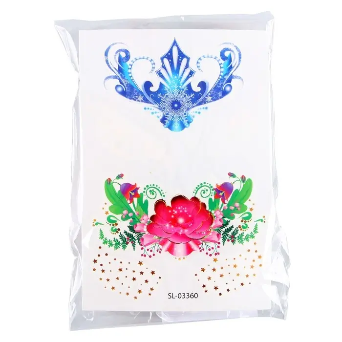 УЦЕНКА Набор детских татуировок для лица и тела «Принцесса зима», с прядями, в пакете, МИКС УЦЕНКА Набор детских татуировок для лица и тела «Принцесса зима», с прядями, в пакете, МИКС