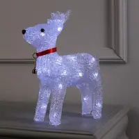 Светодиодная фигура &laquo;Олень с колокольчиком&raquo; 25&times;30&times;9 см, акрил, 24 LED, от батареек ААх3, свечение белое