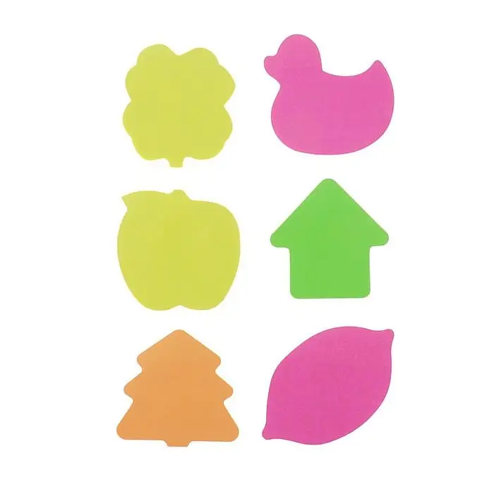 Блок с липким краем, &laquo;Фигурки&raquo;, флуоресцентный, 30 листов, МИКС