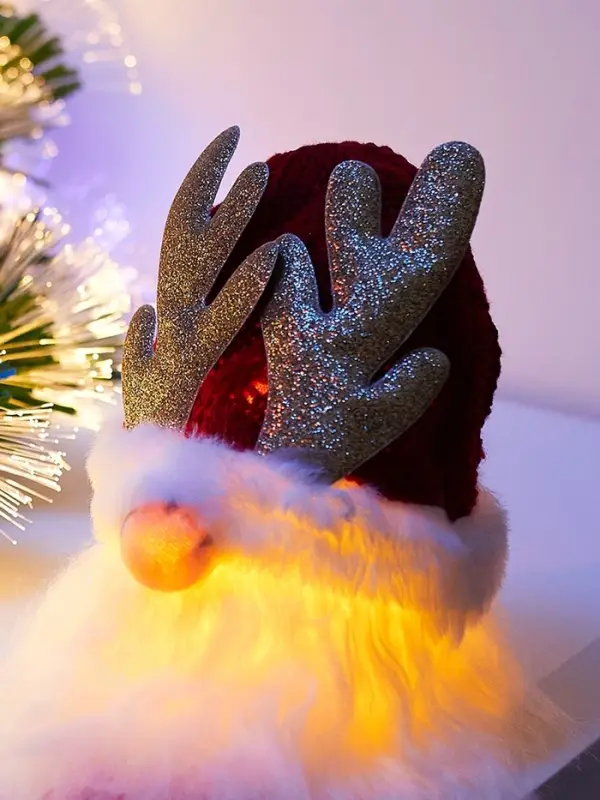 Фигура текстиль «Гном красная шапочка» 33 см, 1 LED, от батареек AG13×3, свечение тёплое белое