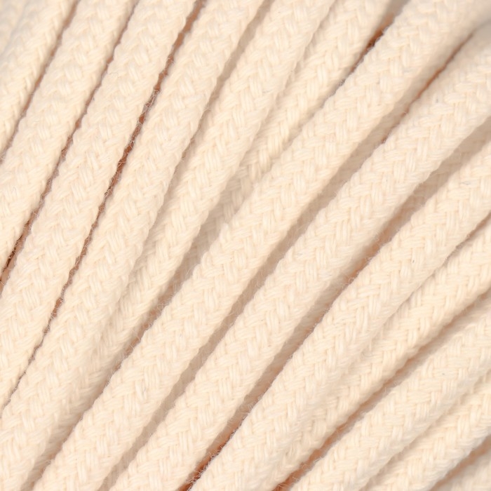 Шнур плетеный х/б 16-прядный без сердечника 4 мм 20м Шнур плетеный х/б 16-прядный без сердечника 4 мм 20м