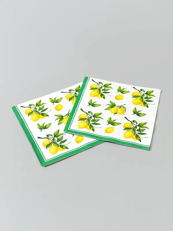 Скатерть с лимонами, Салф. Bouquet de Luxe 24х24 3 слоя 25л /15, шт