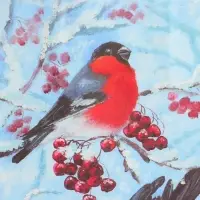 Пакет бумажный подарочный новогодний крафт «Снегири» 16×12×6 см Пакет бумажный подарочный новогодний крафт «Снегири» 16×12×6 см