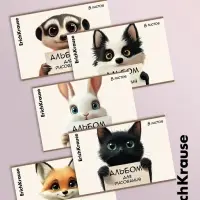 Альбом для рисования А4 ErihKrause Note Friends, 8 листов, на скобе, МИКС
