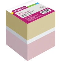 Блок для записей ATTACHE на склейке 9х9х9 цветной блок 80г