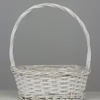 Корзина плетеная (ива), D30х20 H11 HH34 B24х16, 1 шт., белый