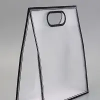 Пакет ПП с вырубной ручкой, прозрачный, 33&times;28&times;12 см, чёрный