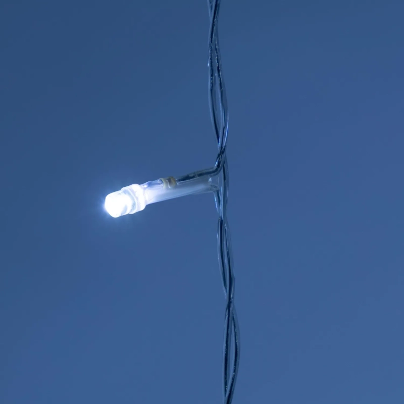 Электрогирлянда Дождь 2x4 м 800LED мерц. IP44 отсоед. нити, хол.бел.HD-YW04