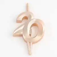 Свеча в торт &laquo;Юбилейная&raquo;, цифра 20, 10 см, шампань