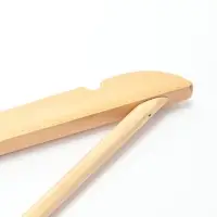 Плечики - вешалки для одежды Доляна, 44.5&times;23 см, 3 шт., с перекладиной, дерево клён, сорт Б, бежевые