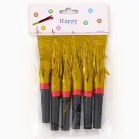 Карнавальный язычок «Дождик» золотой, 6 шт Карнавальный язычок «Дождик» золотой, 6 шт