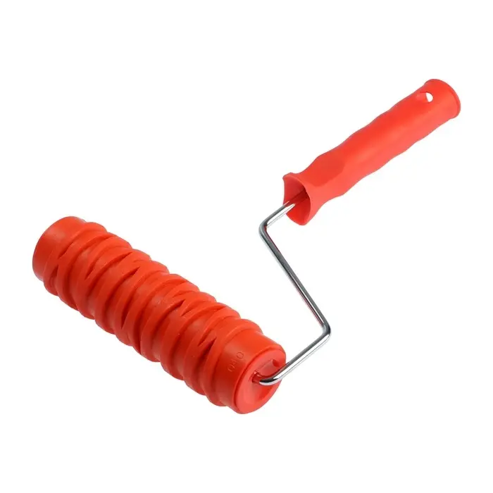 Валик декоративный ТУНДРА, резиновый, &laquo;кора березы&raquo;, рукоятка d=6 мм, 180 мм