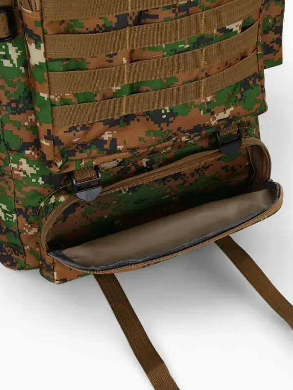 Рюкзак тактический туристический Adventure, 70 л, с карманами, расцветка пиксели, зелёный