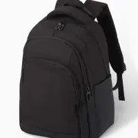 Рюкзак, 27*14*38,5 см, 2 отд 3н/карм, Комби, Водонепрон. дно, черный