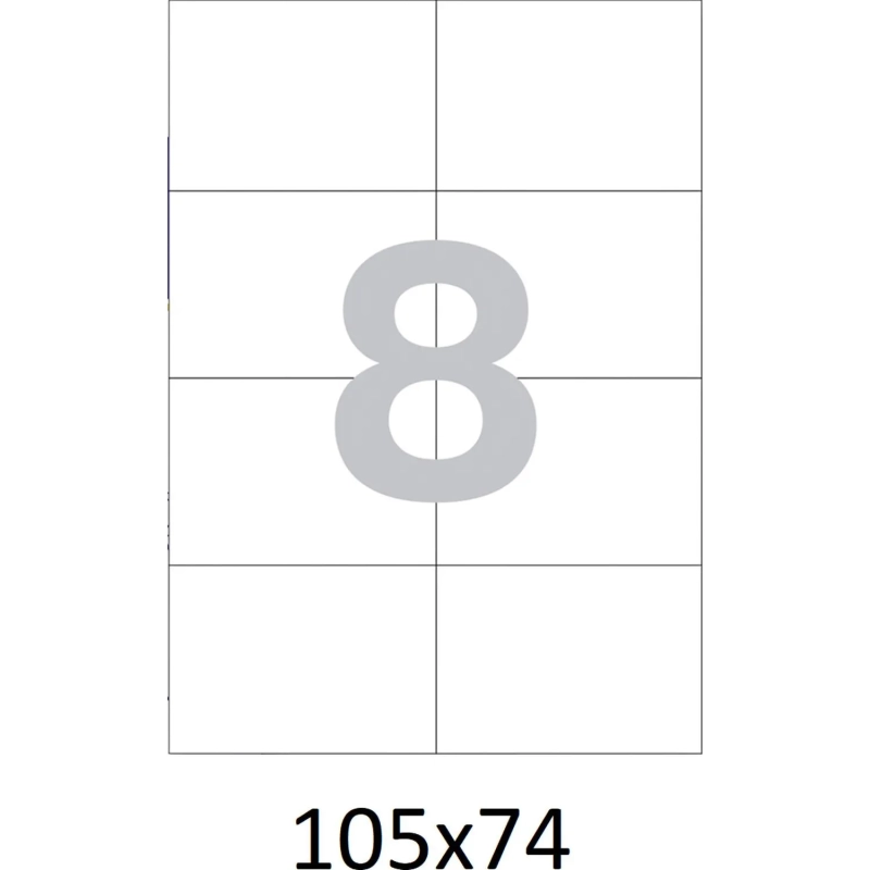 Этикетки самоклеящиеся   105х74 мм/8 шт. на лис.А4  50листов