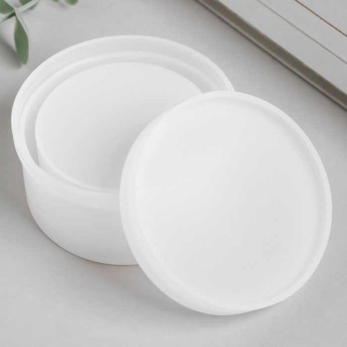 Молд силикон Молд силикон "Шкатулка круглая" с крышкой 8х8х4,9 см