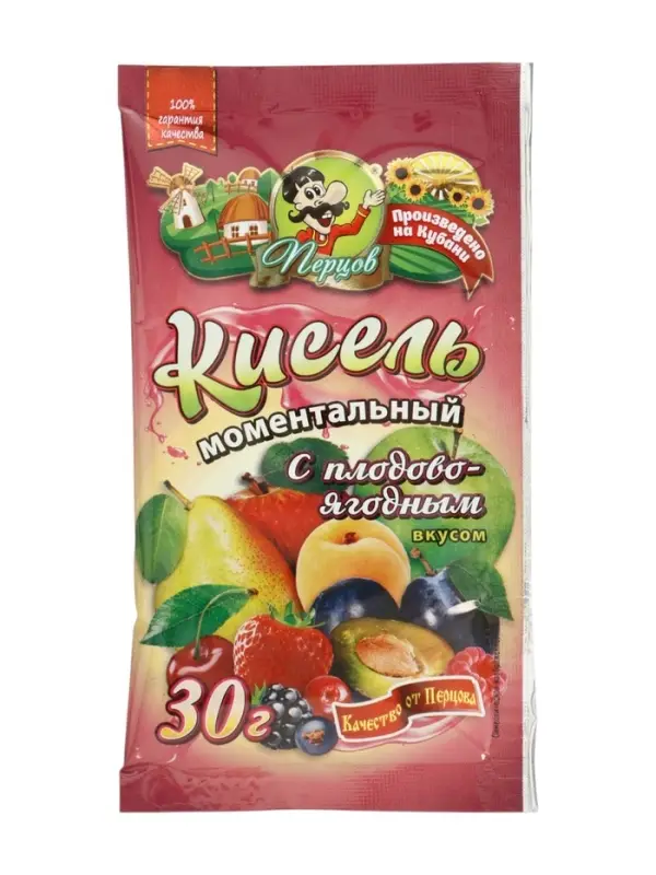 Кисель с ПЛОДОВО-ЯГОДНЫМ вкусом б/п 30гр.*50шт.
