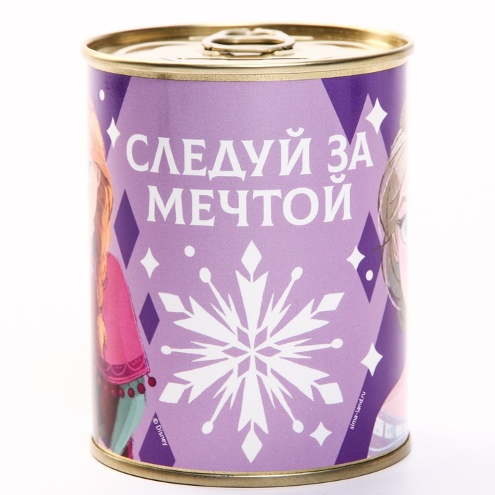 Копилка металлическая, 9,5 см х 7,5 см х 7,5 см Копилка металлическая, 9,5 см х 7,5 см х 7,5 см "Анна и Эльза", Холодное Сердце