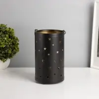 Фигурка светящаяся RISALUX &laquo;Ночные звёзды&raquo;, LED-ночник, 3&times;ААА, чёрный, 12&times;12&times;20.5 см