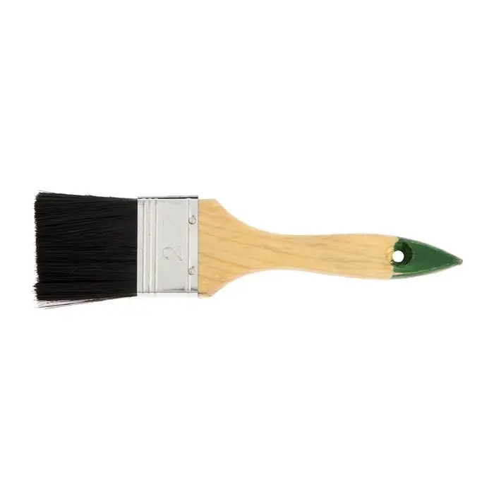 Кисть плоская ЛОМ, смешанная щетина, деревянная рукоятка, 2 Кисть плоская ЛОМ, смешанная щетина, деревянная рукоятка, 2", 50 мм