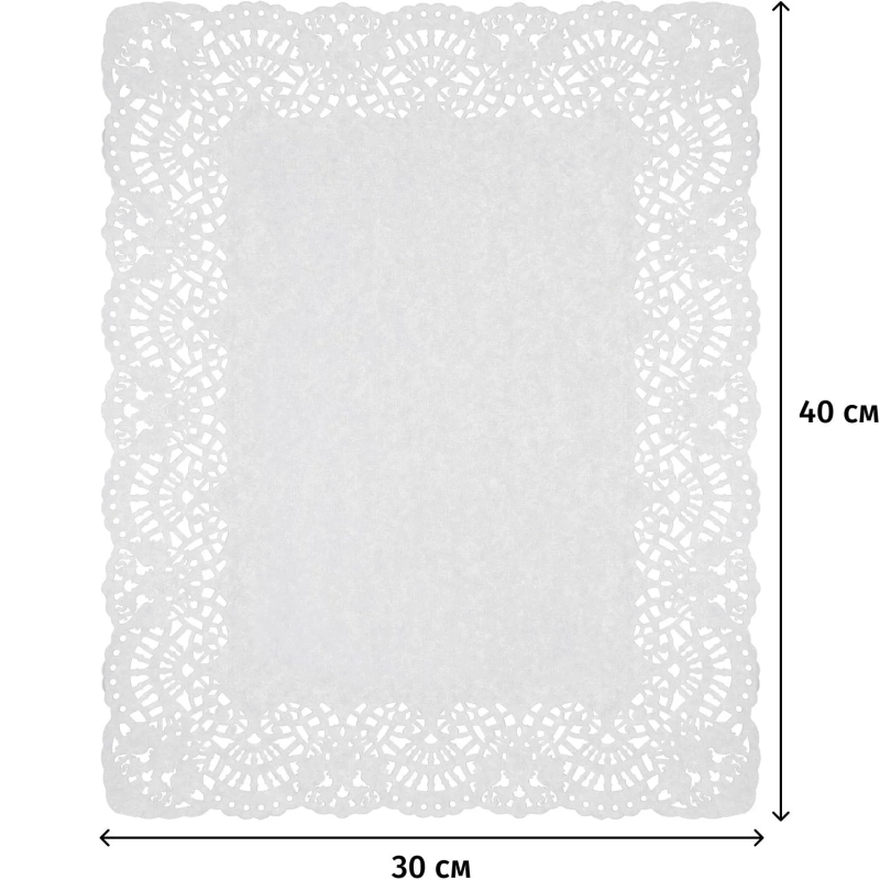 Салфетки ажурные Гуслица бумажные прямоугольные 30х40см 250шт/уп