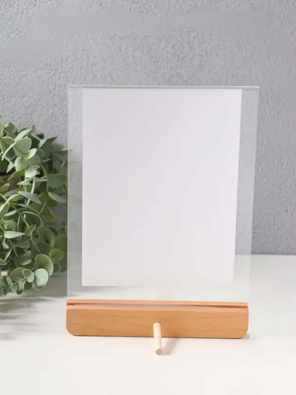 Фоторамка дерево 15х20 см "Синие цветы на белом" 2х15,5х22 см