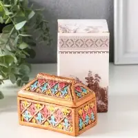 Шкатулка "Ларец цветной" 7,5х10х6 см Шкатулка "Ларец цветной" 7,5х10х6 см