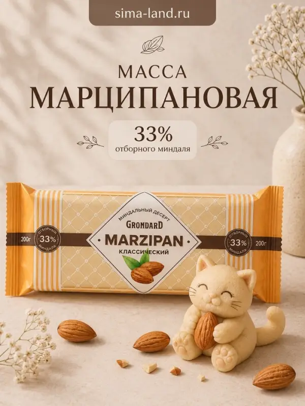 Сахаристое кондитерское изделие &laquo;Масса марципановая 33%&raquo;, 200 г