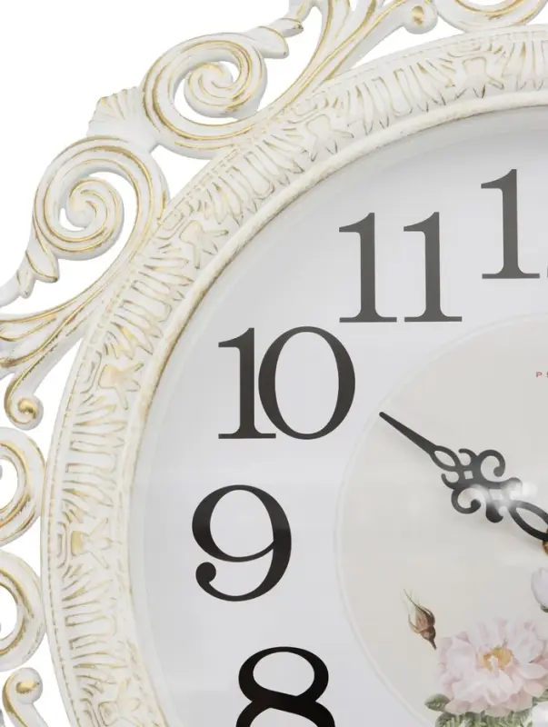 Часы настенные интерьерные &laquo;Хостон&raquo;, бесшумные, плавный ход, d=40.5 см, циферблат d=26 см, белые, от батарейки 1&times;АА