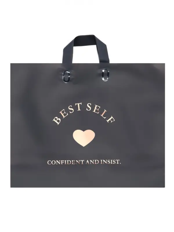 Пакет с петлевой ручкой черный 44 х 35 х 8 см  80 мкм Пакет с петлевой ручкой черный 44 х 35 х 8 см  80 мкм