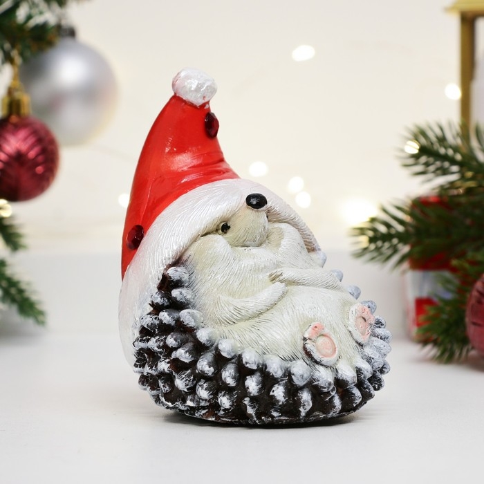 Фигура  Фигура "Ежик новогодний" 11х8х9см