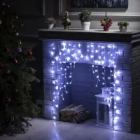 Гирлянда &laquo;Бахрома-арка&raquo; 1&times;1 м, IP20, прозрачная нить, 126 LED, свечение белое, 8 режимов, 220 В