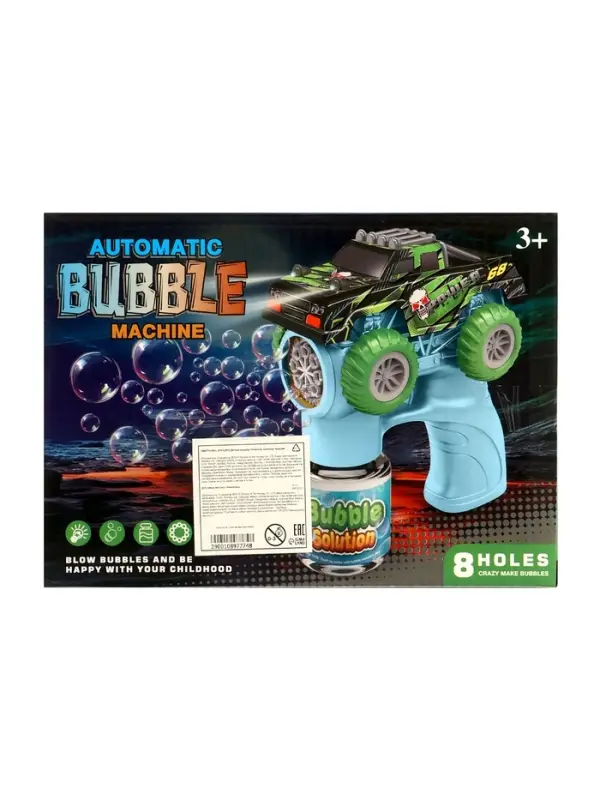 Генератор мыльных пузырей "Крутая тачка", световые эффекты, работает от батареек