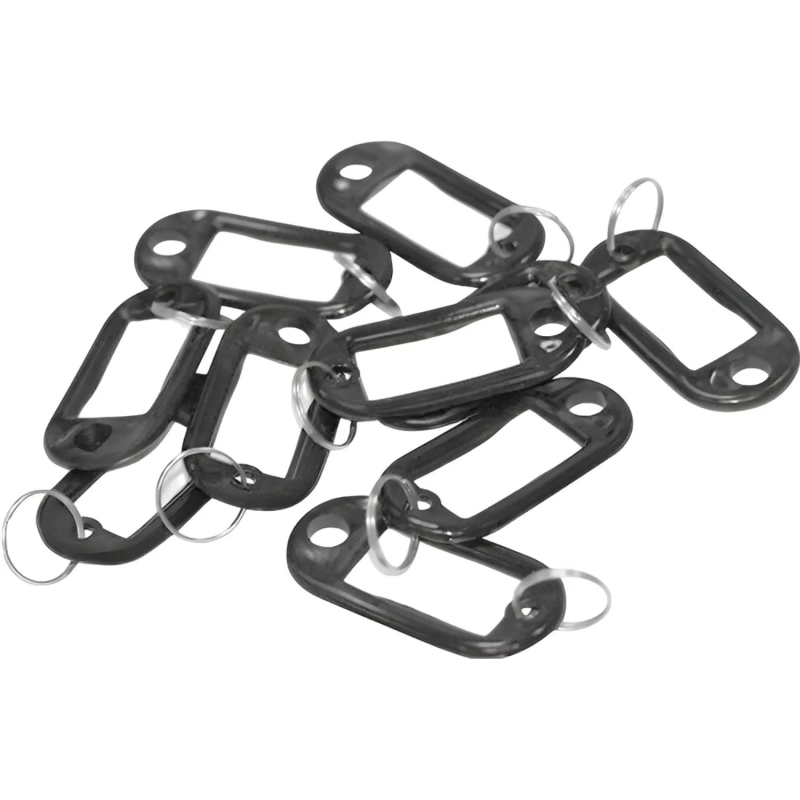 Бирки для ключей 10 шт/уп, черная