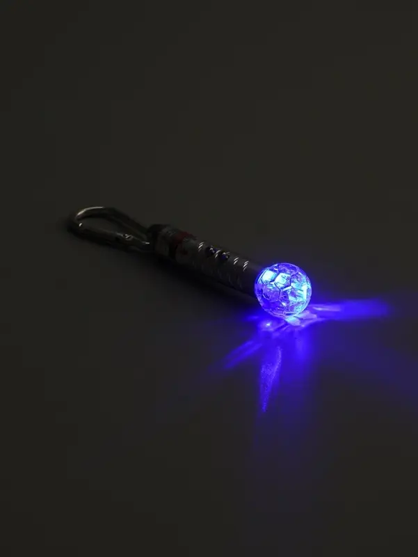 Фонарик - лазер брелок для ключей на карабине &laquo;Шар&raquo;, МИКС